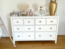 Wooden Cabinet Wardrobe-Knobs Drawer-Handle Furniture Hardware Round Natural for 8/12pcs