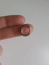 ANENJERY 925 de plata esterlina Simple circón de una sola fila pendientes para las mujeres brincos oorbellen pendientes de botón pendientes S-E14