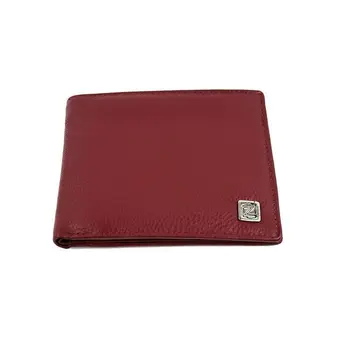 

Zerimar leather men's wallet with coin purse bordeaux 12x10 cm.