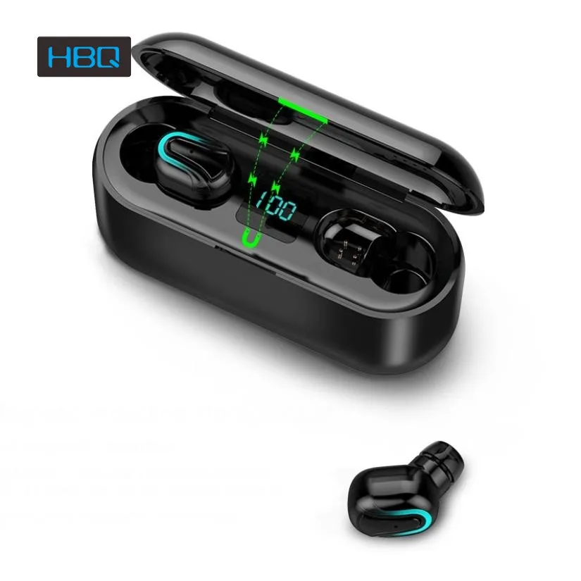HBQ Q32 Wireless Bluetooth Earphone for Android iOS Noise Cancellation TWS Truly in Ear wireless earbud sport running Waterproof
