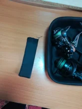 Bolsa de pesca para carrete giratorio, Funda de cuero, bolsa de carretes de pesca a prueba de golpes, impermeable, caja de almacenamiento para aparejos de pesca PJ199