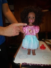 1 Uds. 35cm varios estilos negro africano bebé explosión cabeza cubierta negra juguete para bebé