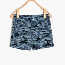 Coton или голубого цвета для детей камуфляжные, для мальчика, шорты с принтом