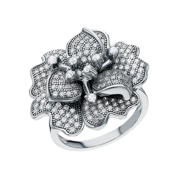 

Silver ring with cubic zirconia sunlight sample 925