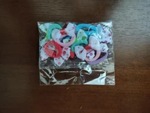 10Pcs Polka Dots Bow Hair Ring Rope Elastic Hair Rubber Bands Hair Accessories for Girls