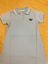 Vestido de primavera-verano de unicornio con cuello vuelto, moda para niñas pequeñas