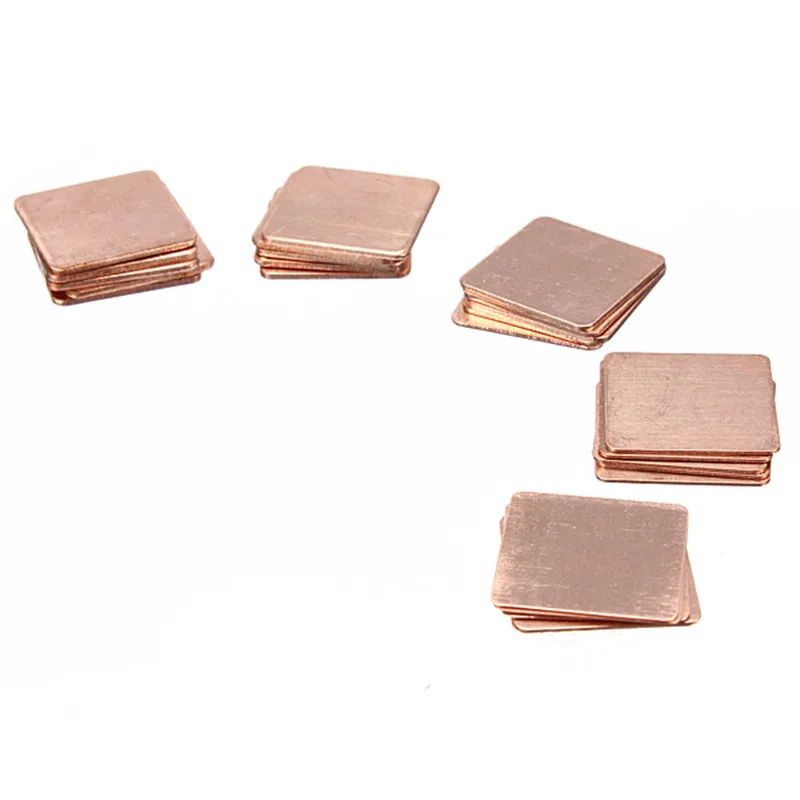 5pcs 0.3mm-2mm Thickness DIY Copper Heatsink Thermal Pad Heatsink for Laptop GPU CPU Chip Cooler