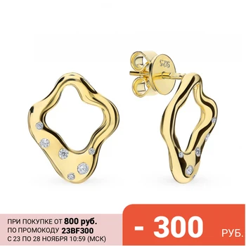 

Silver earrings with cubic zirconia sunlight sample 925