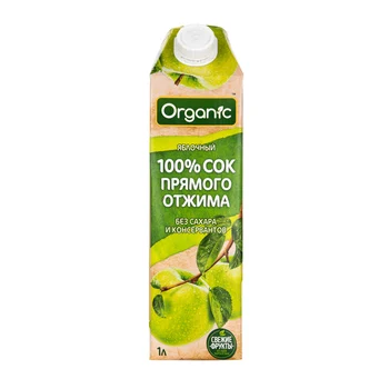 

Juice Organic Apple direct Press. Vitamins and minerals. Sugar free and preservative, no GMO. 1L.