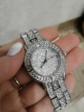 Relojes de oro con diamantes para mujer, pulsera femenina de marca de lujo con diamantes de imitación