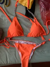 Swimwear Female Bikini-Set Diamond Rhinestone Two-Pieces Bling Women Swim-V2268 Jewelled