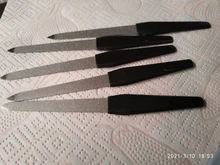 1or5 uds/negro Mango de Metal limas de uñas de doble cara fuerte borde manicura belleza y aseo pedicura para el cuidado de los pies herramientas