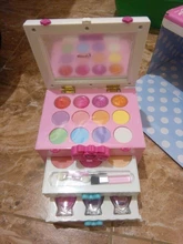 Caja de juegos de cosméticos para niños, maquillaje de princesa, juguete para chica, lápiz labial, sombra de ojos, Kit de juguetes no tóxicos de seguridad