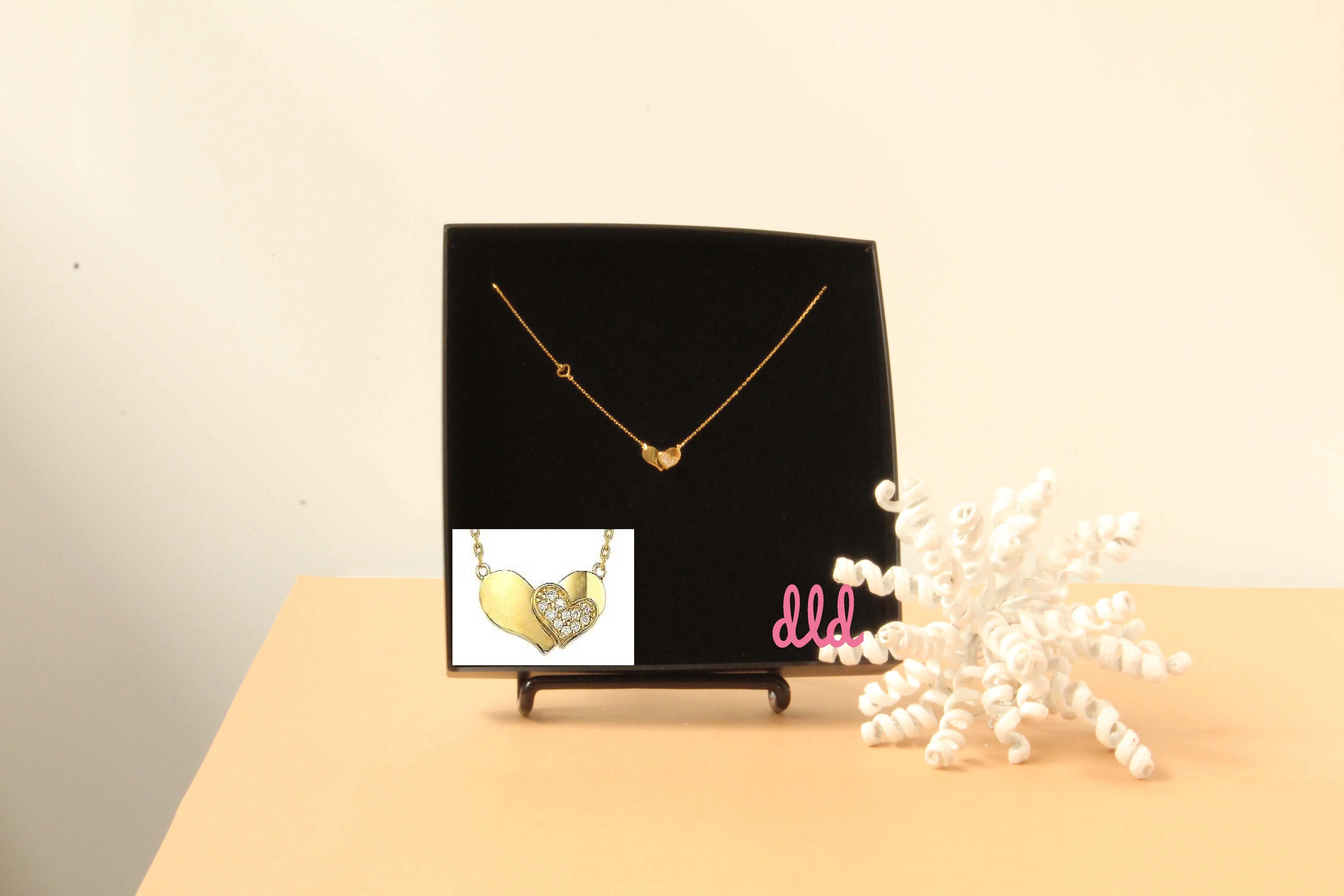 Gargantilla de plata chapada en oro con zirconitas, modelo ROMA