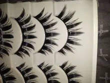 Pestañas postizas largas y naturales, maquillaje para Cosplay, tiras cruzadas, color negro, 1/5 pares