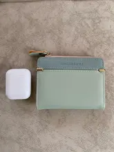 Cartera pequeña para mujer, monedero pequeño, billetera pequeña con broche para tarjeta de mujer