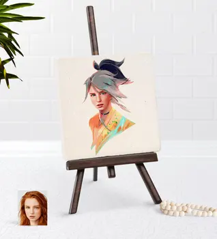 

Personalized Women 'S Abstract Caricature Of Şovaleli Natural Taş-27