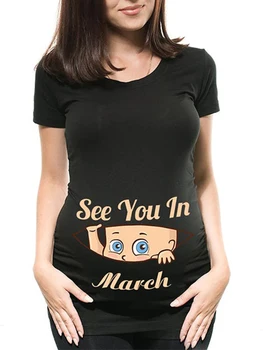 Funny See You In January-December Maternity Pregnancy Women Pregnant T Shirt