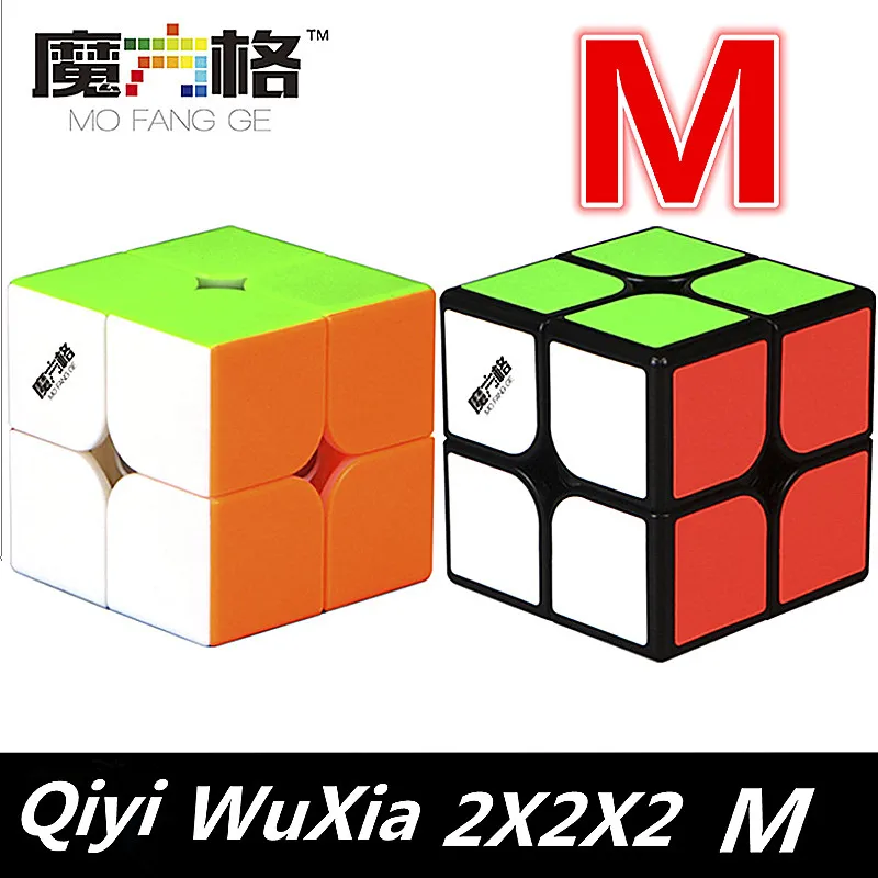 QiYi WuXia M Магнитный 2x2x2 скоростной куб WUXIA M 2x2 головоломка магнитный волшебный куб qiyi 2x2 головоломка игрушки для скорости Магнитный куб
