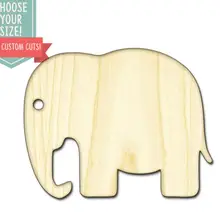 Вырезанный по дереву Слон-на заказ Выберите свой размер-лазерная резка Деревянные Художественные товары для рукоделия Настенный декор свадебный детский DCS0205