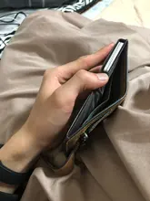 Tarjetero de aluminio con bloqueo Rfid para hombre, billetera de cuero Crazy Horse, porta tarjeta de crédito grande, monedero