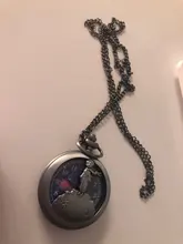 Reloj de bolsillo de cuarzo con temática de película de bronce antiguo para niños, Retro, con cadena Fob, superventas, CF1055