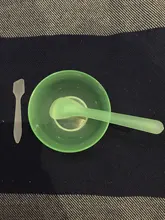 1 Juego de gran oferta de maquillaje, belleza, hecho en casa, tazón de película de plástico DIY con máscara, cuchara, juego, cuenco para máscara facial