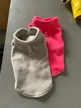 Coat Dog-Tshirt Leash Blank Small-Dogs Soft-Fleece Pug D-Ring Yorks Solid for Candy-Color