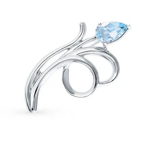 Silver brooch with Topaz SUNLIGHT test 925