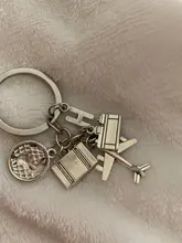 LLavero de avión con 26 letras para la Cámara de la tierra, colgante pequeño, regalo conmemorativo