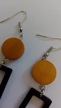 Pendientes de plata de ley 925 con forma de estrella para mujer, aretes largos de madera, estilo Retro, 18