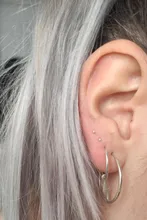 La Monada-pendientes tipo botón de plata fina para mujer, dos bolas, joyería fina de plata 925, pendientes de plata 925 para mantener el Piercing