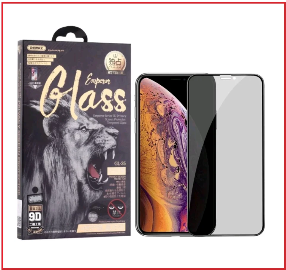 Защитное стекло iPhone 12 Mini 9D Private Emperor Series GL-35 REMAX антишпион | Мобильные телефоны и