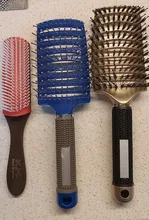 Peine para masaje del cuero cabelludo para niña, cerdas de nailon, cepillo de pelo rizado húmedo para mujer, cepillo de pelo para salón, herramientas de estilo de peluquería