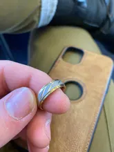 Anillos de acero de titanio para parejas, diseño de onda dorada, boda, infinito, regalos de joyería de compromiso para hombres y mujeres