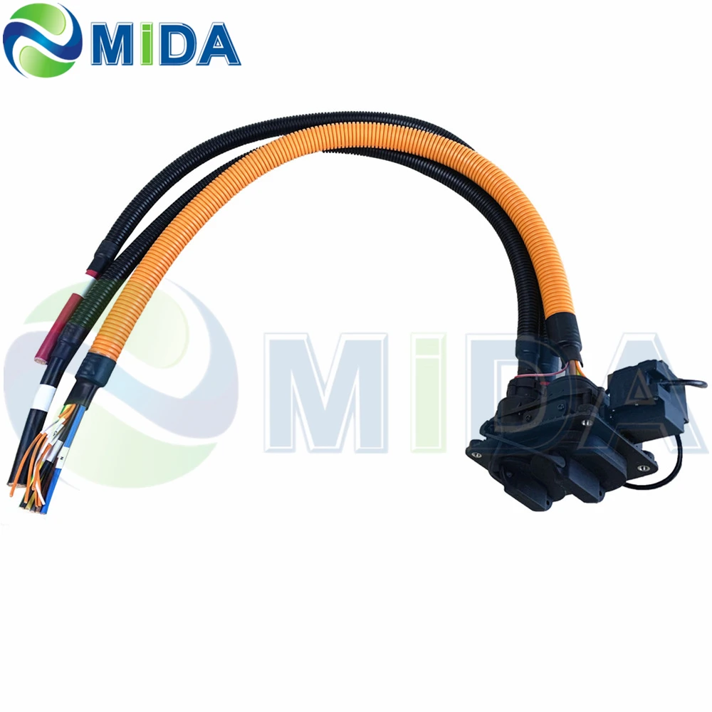 80A 125A 150 в 200A CCS 2 комбо Тип DC EV Зарядное устройство розетка IEC 62196 3 входа с 1 м