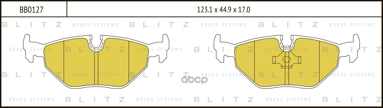 Колодки Тормозные Дисковые Blitz арт. BB0127