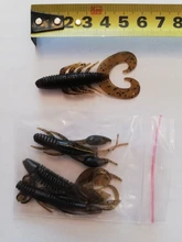 Silicone Bait Float Wobbler Shrimp Lobster Worm Fishing-Lure Lizards Twintails 4pcs 2g