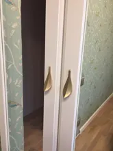 Cabinet-Knob Furniture-Handles Door-Pulls Leaf-Shaped Brass Gold Nordic-Style 32mm YUTOKO