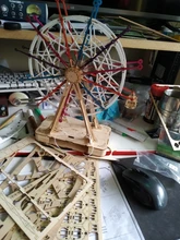 Robotime-noria giratoria 3D de madera, bloques de construcción en miniatura, Kits de montaje, juguete para regalo para niños y adultos, TGN01, 232 Uds.
