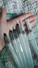Pincel de acuarela autohumectante de nailon suave, 6 uds., pincel de agua para caligrafía, Gouache acrílico, suministros de arte de pintura