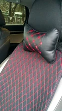 Almohada de cuello para coche, reposacabezas de cuero genuino, diseño de protección de seguridad, soporte de descanso, color negro, accesorios de seguridad para automóviles, Uds.