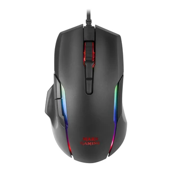 

Mars Gaming MMX, Raton PC Gaming, 12400DPI optical Sensor, RGB Chroma, mouse Gamer button Roller 4 modes, Black