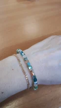 Pulsera con cuentas de cristal para mujer, longitud ajustable, 1 Uds., joyería hecha a mano