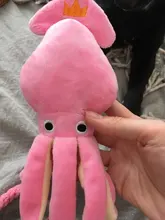 Calamar bonito y pequeño sonido de juguete de perro BB, mascota de peluche, cuerda de perrito, mordedores de juguete con sonido rosa para gato