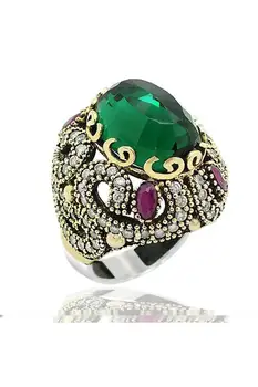 

Silver Jade Gemstone Vav Lady Ring