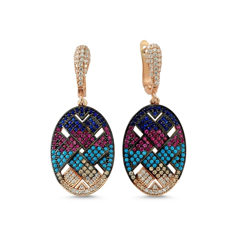 

Armagano Mixed Color Zircon Stone Earrings