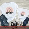 Fashion Family Look Mother and Daughter Family Matching Clothes Punk Mama Mini Princess T-shirt Tops For Mommy Kids 2