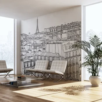 

Wall mural-by a sketchbook Parisian-450x270 cm
