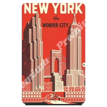 

Ньюйорк souvenir magnet vintage travel poster